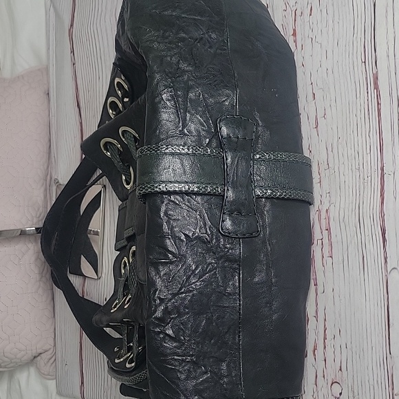 JIMMY CHOO Ramona Large Green Leather Bag - Picture 7 of 15